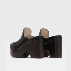 Theory Platform Clog In Leather-Women Shoes