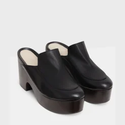 Theory Platform Clog In Leather-Women Shoes