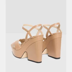 Theory Platform Wedge Sandal In Leather-Women Shoes