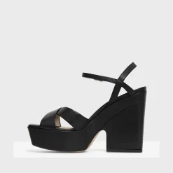 Theory Platform Wedge Sandal In Leather-Women Shoes