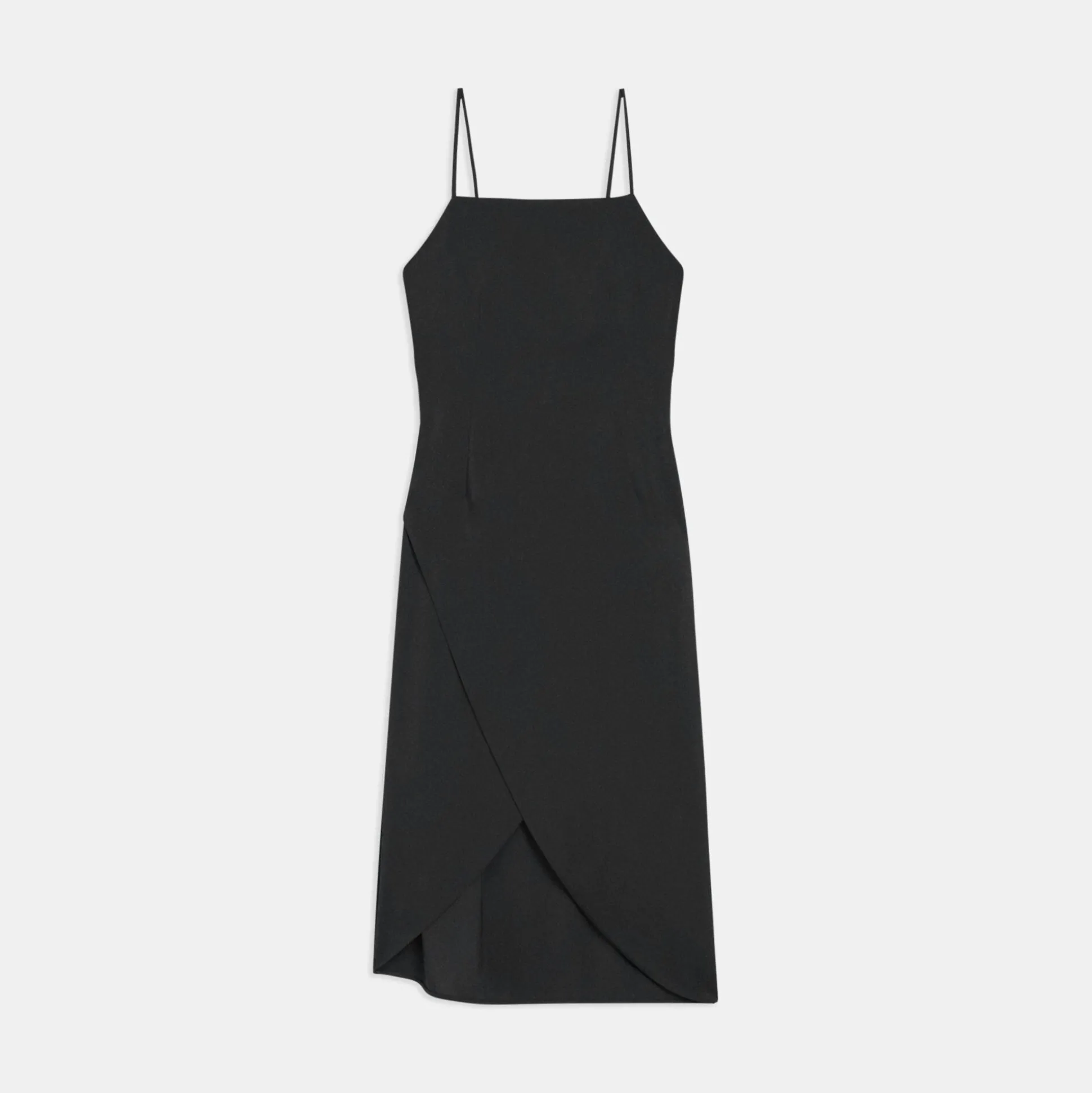 Theory Pleated Sleeveless Midi Dress In Crisp Poly-Women Dresses