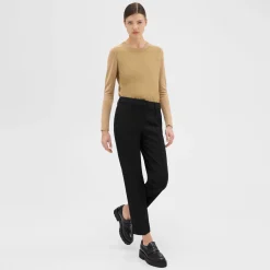 Theory Pleated Wool Gabardine Pant-Women Pants
