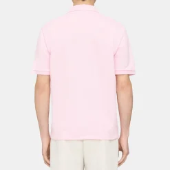 Theory Precise Polo Shirt In Striped Cotton Pique-Men T-shirts + Polos