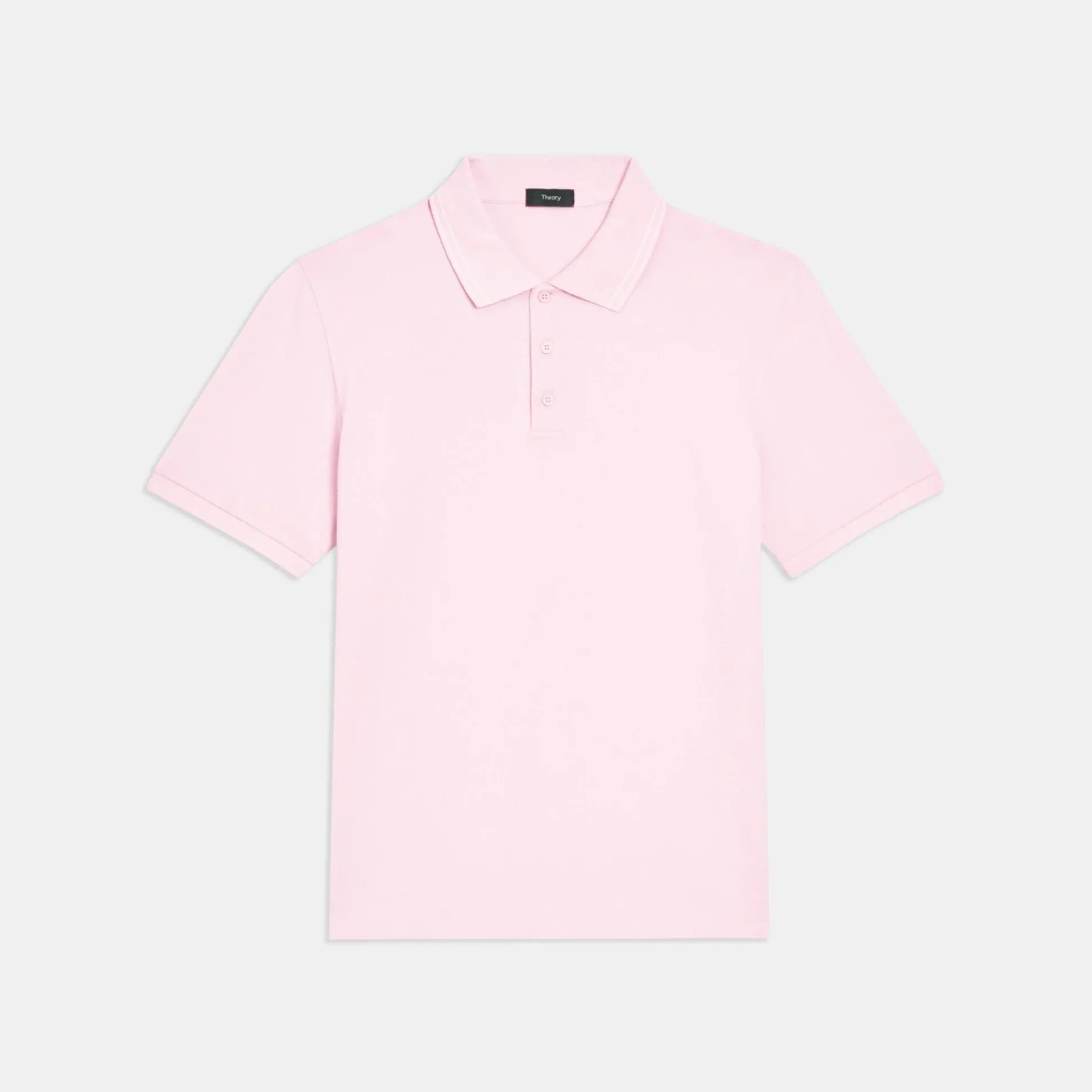 Theory Precise Polo Shirt In Striped Cotton Pique-Men T-shirts + Polos