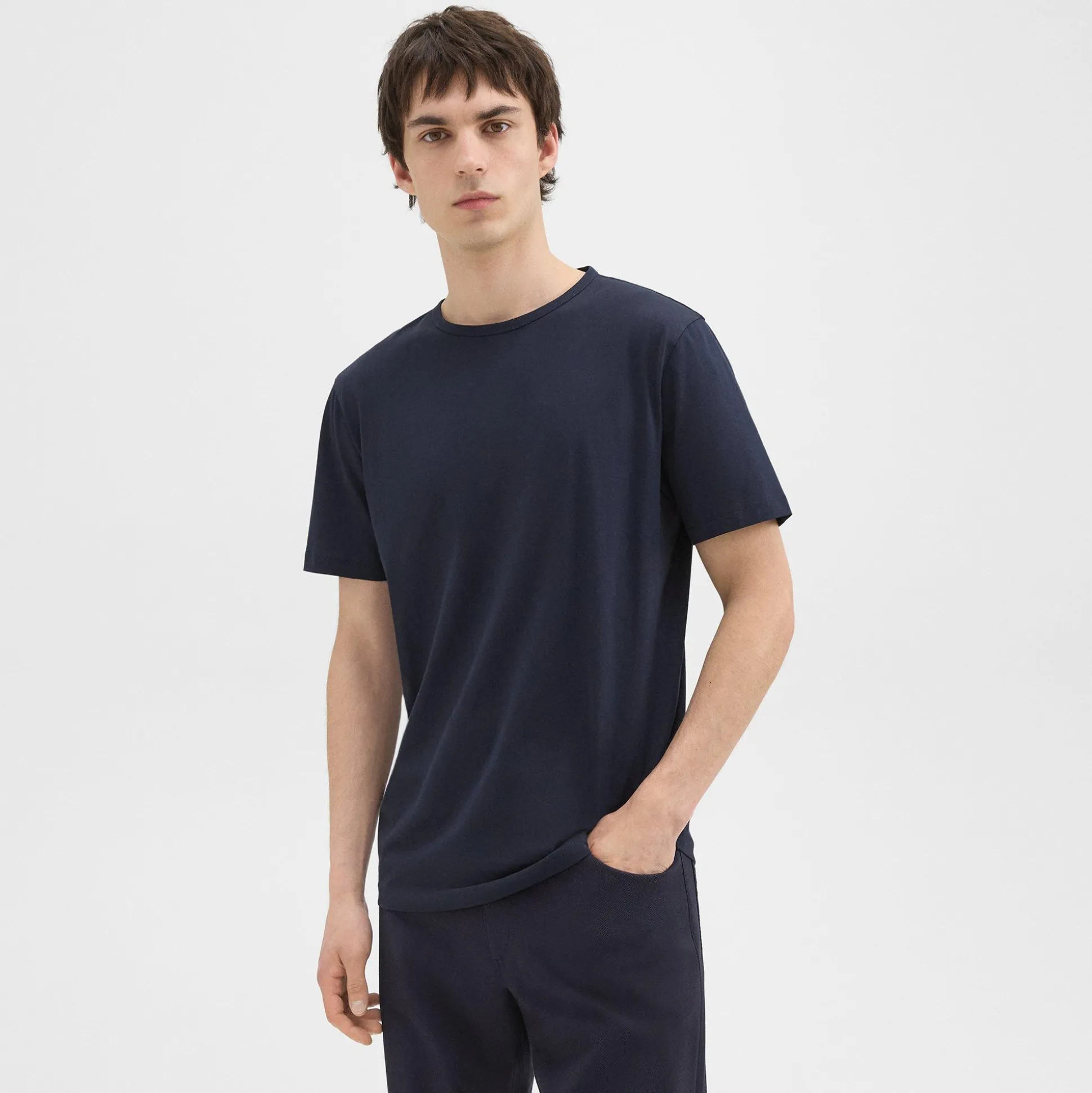 Theory Precise Tee In Luxe Cotton Jersey-Men T-shirts + Polos