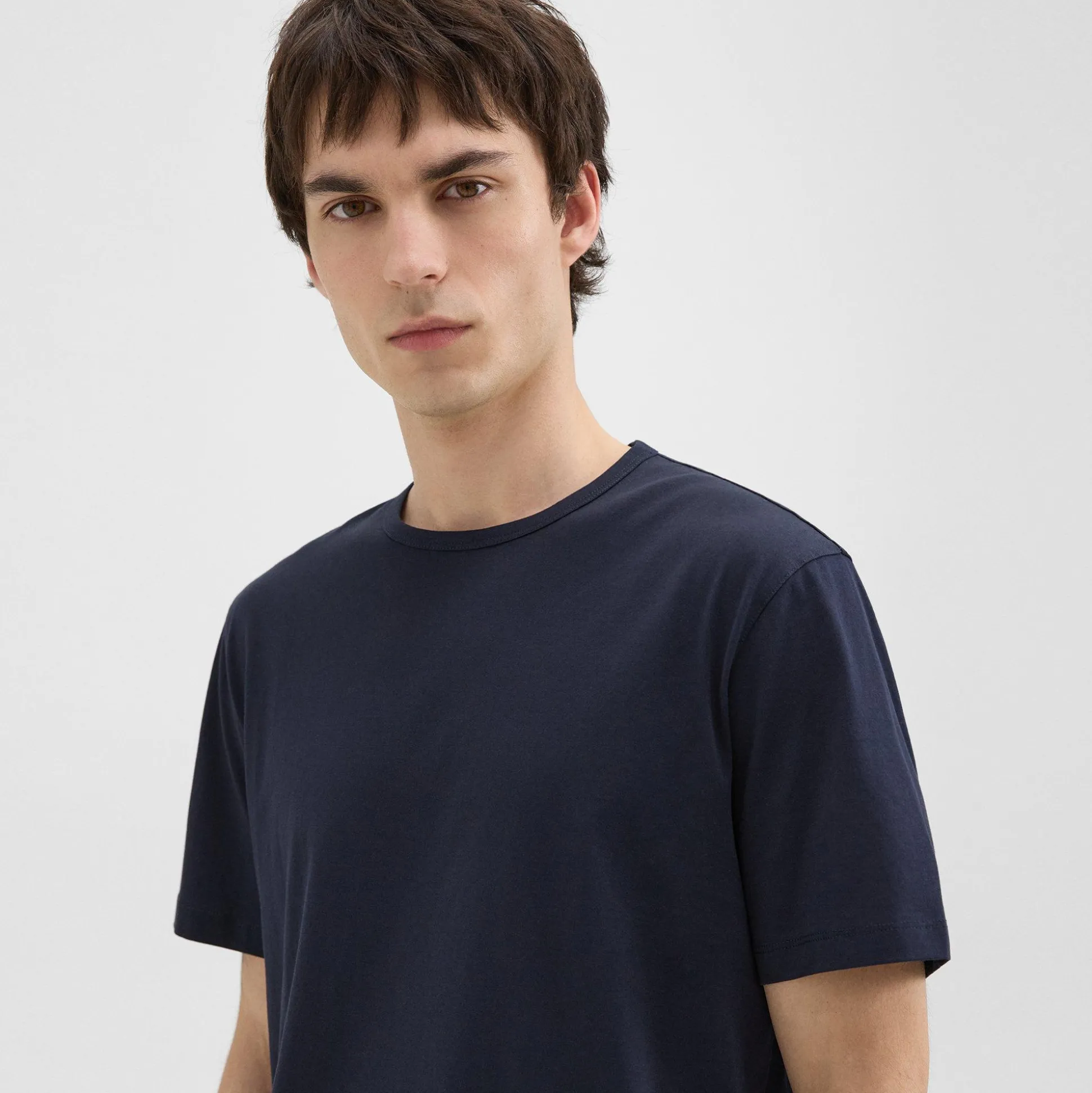 Theory Precise Tee In Luxe Cotton Jersey-Men T-shirts + Polos