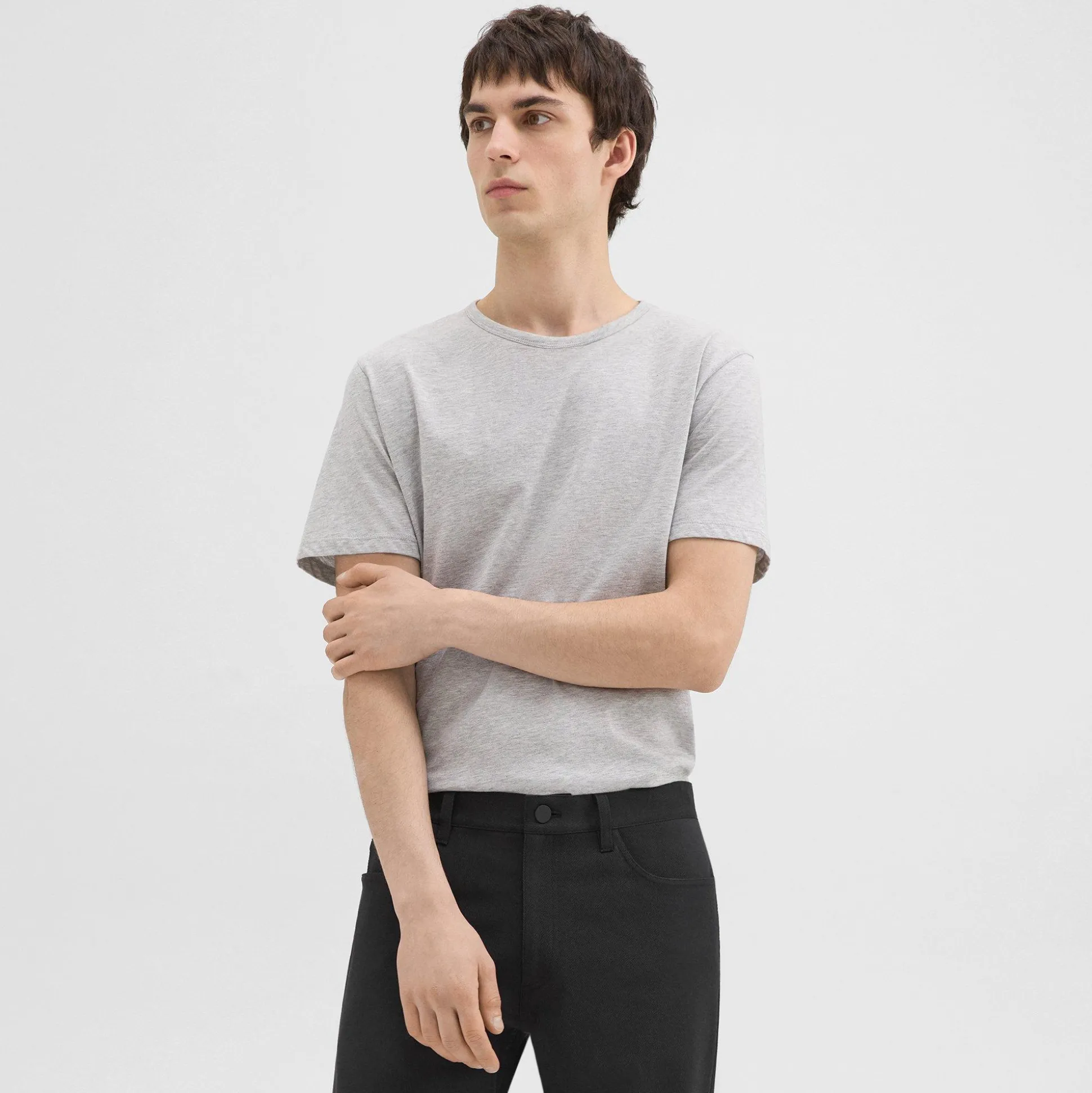 Theory Precise Tee In Luxe Cotton Jersey-Men T-shirts + Polos