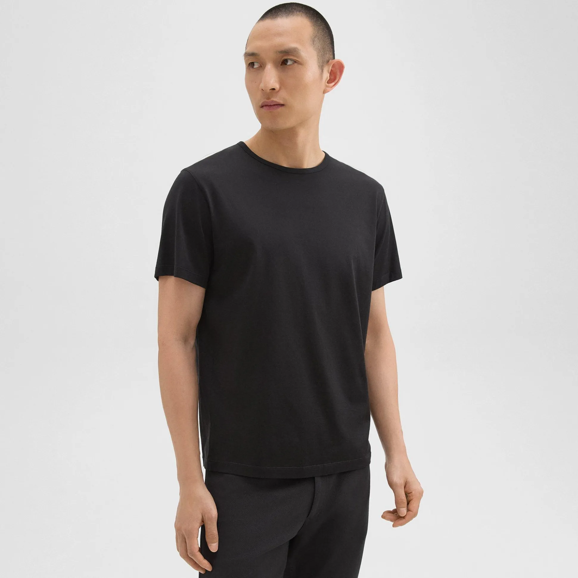 Theory Precise Tee In Luxe Cotton Jersey-Men T-shirts + Polos