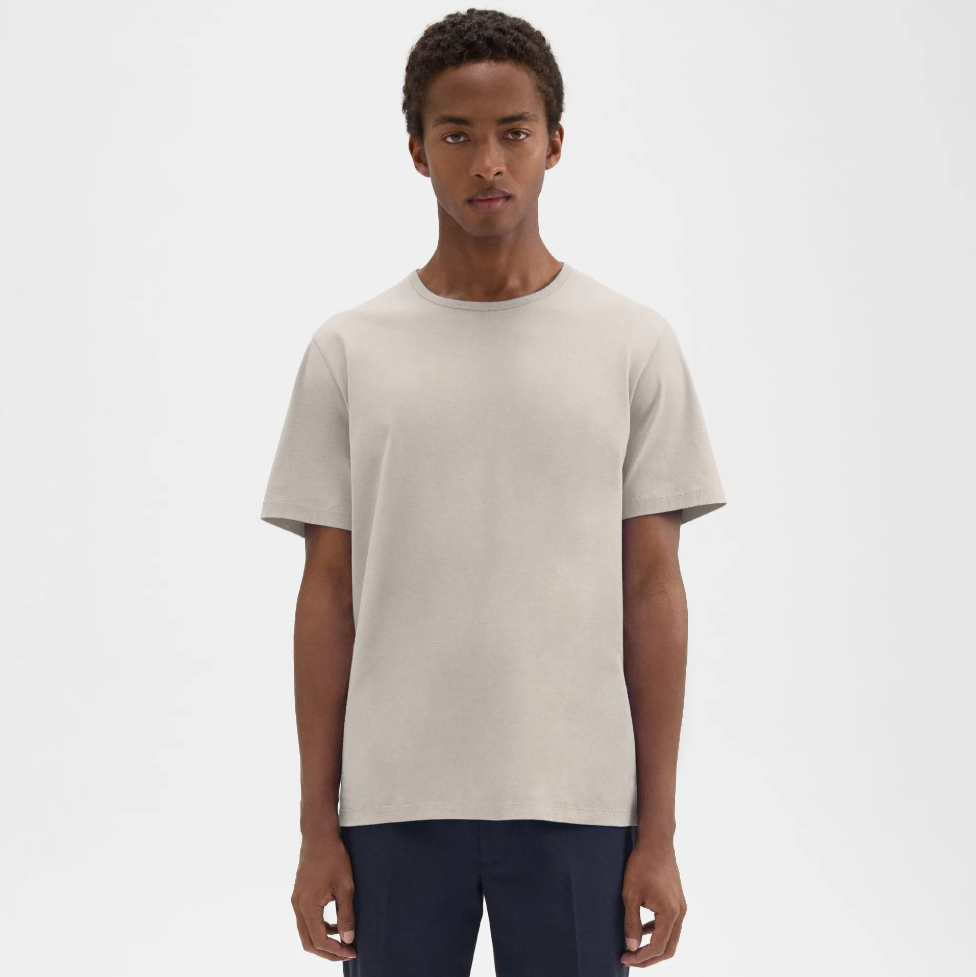 Theory Precise Tee In Luxe Cotton Jersey-Men T-shirts + Polos
