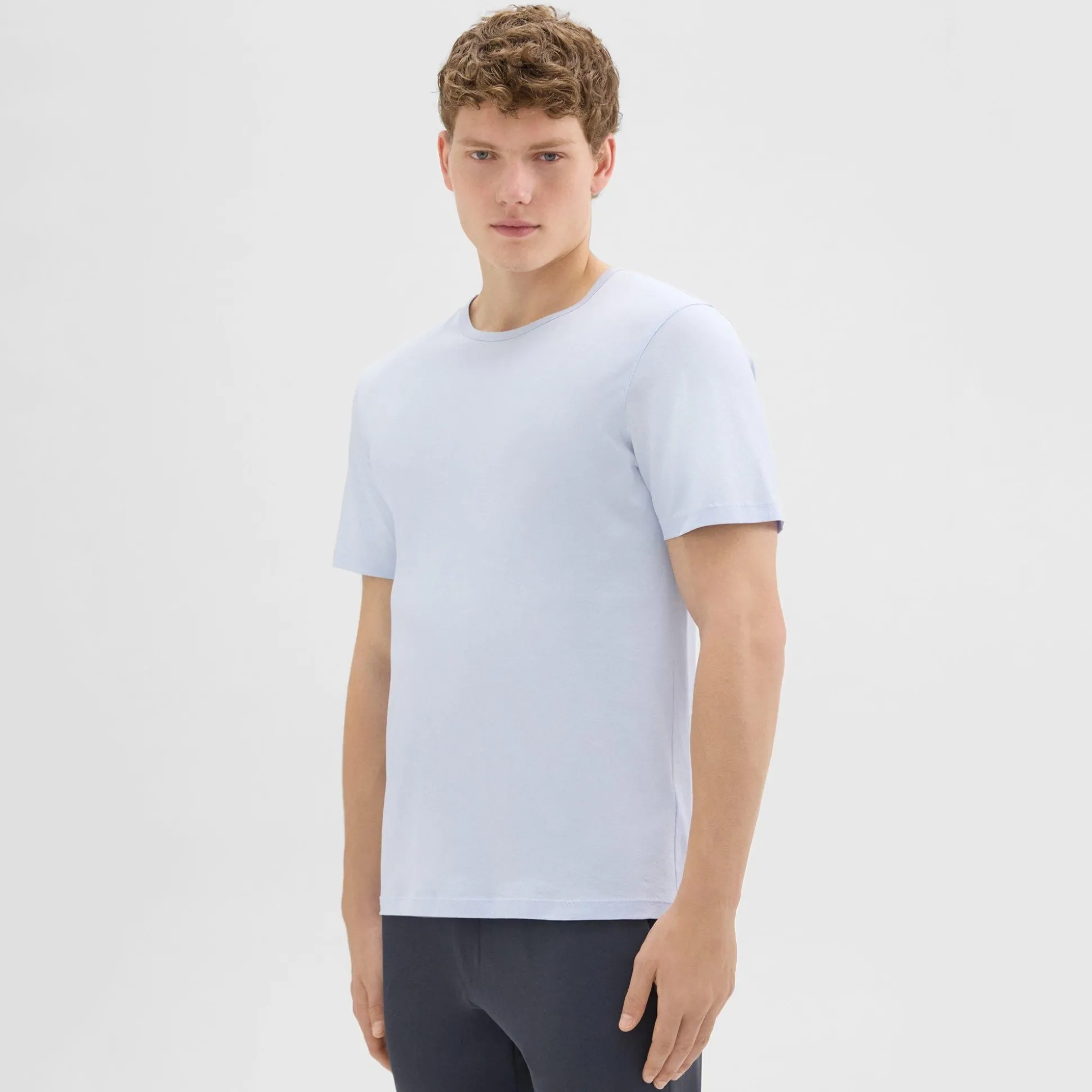 Theory Precise Tee In Luxe Cotton Jersey-Men T-shirts + Polos
