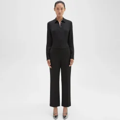Theory Pull-On Pant In Double-Knit Jersey-Women Pants