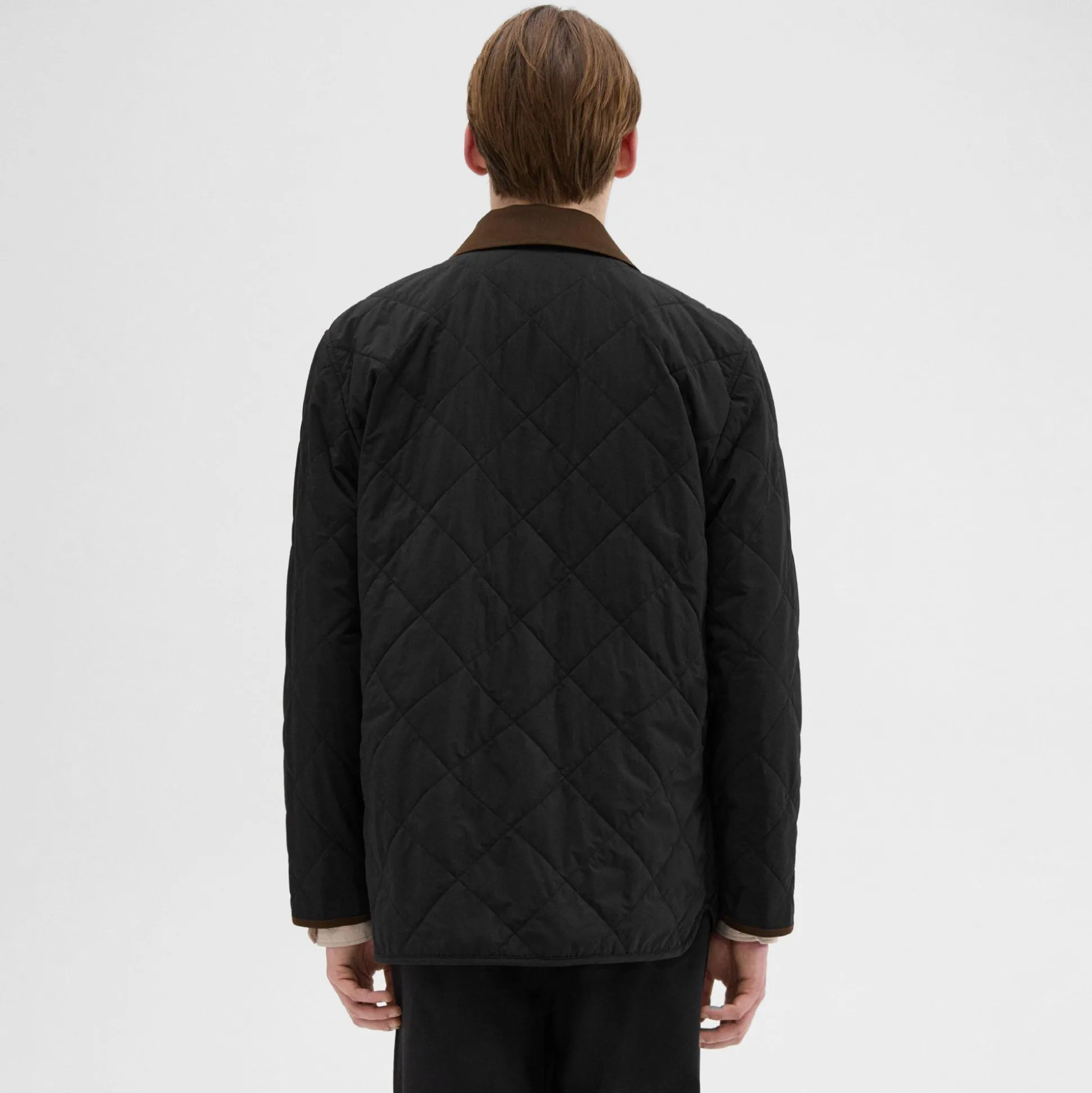 Theory Quilted Feather Nylon Barn Jacket-Men Outerwear