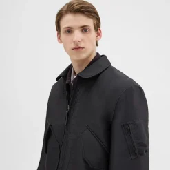Theory Recycled Poly Reversible Bomber Jacket-Men Outerwear
