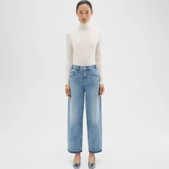 Theory Relaxed Straight Jean In Denim-Women Pants