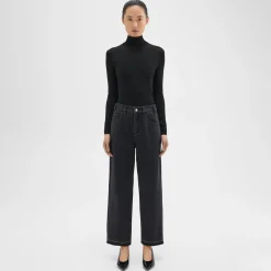 Theory Relaxed Straight Jean In Stretch Denim-Women Pants