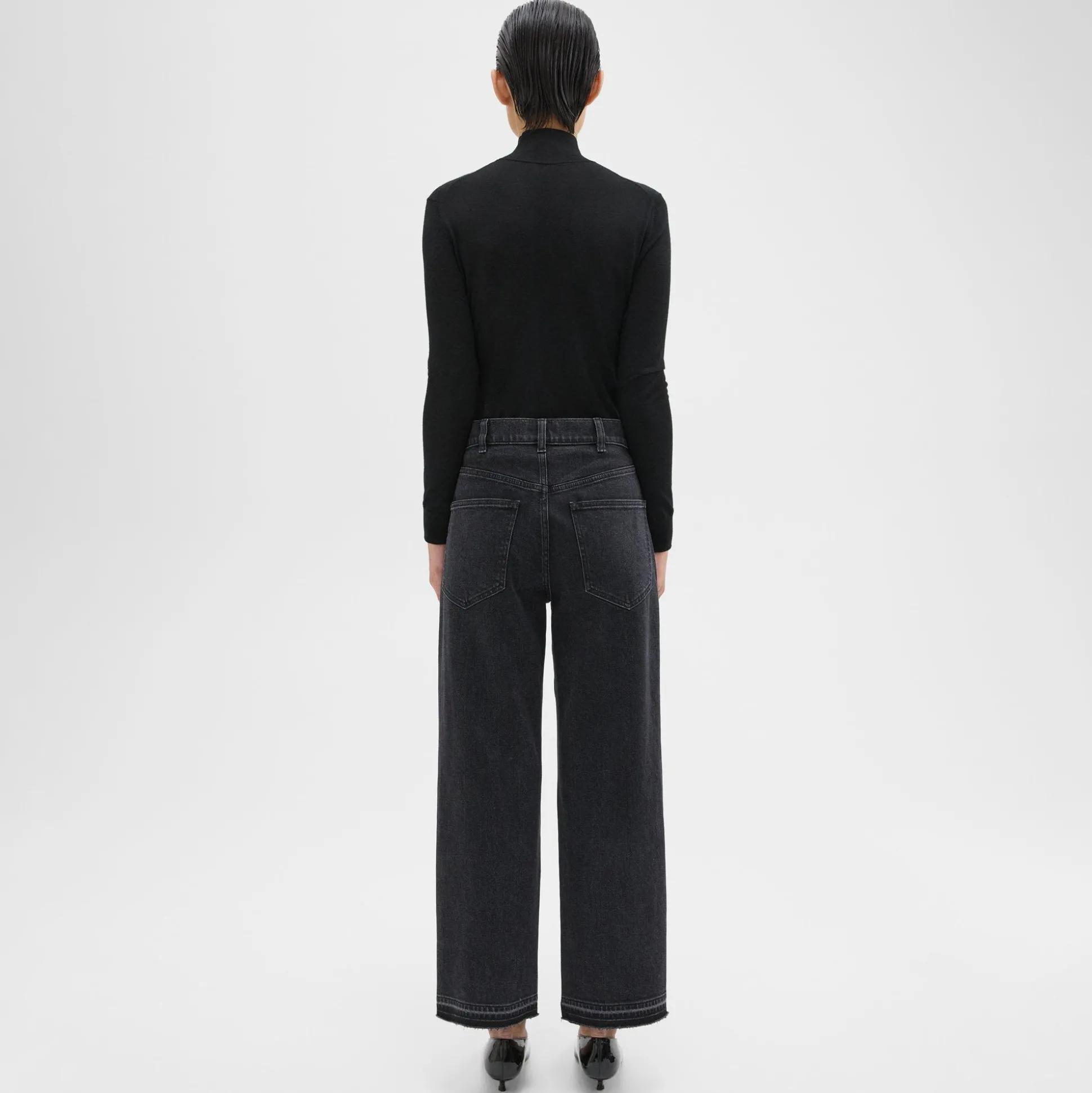 Theory Relaxed Straight Jean In Stretch Denim-Women Pants
