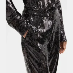 Theory Relaxed Straight Pant In Recycled Sequins-Women Pants