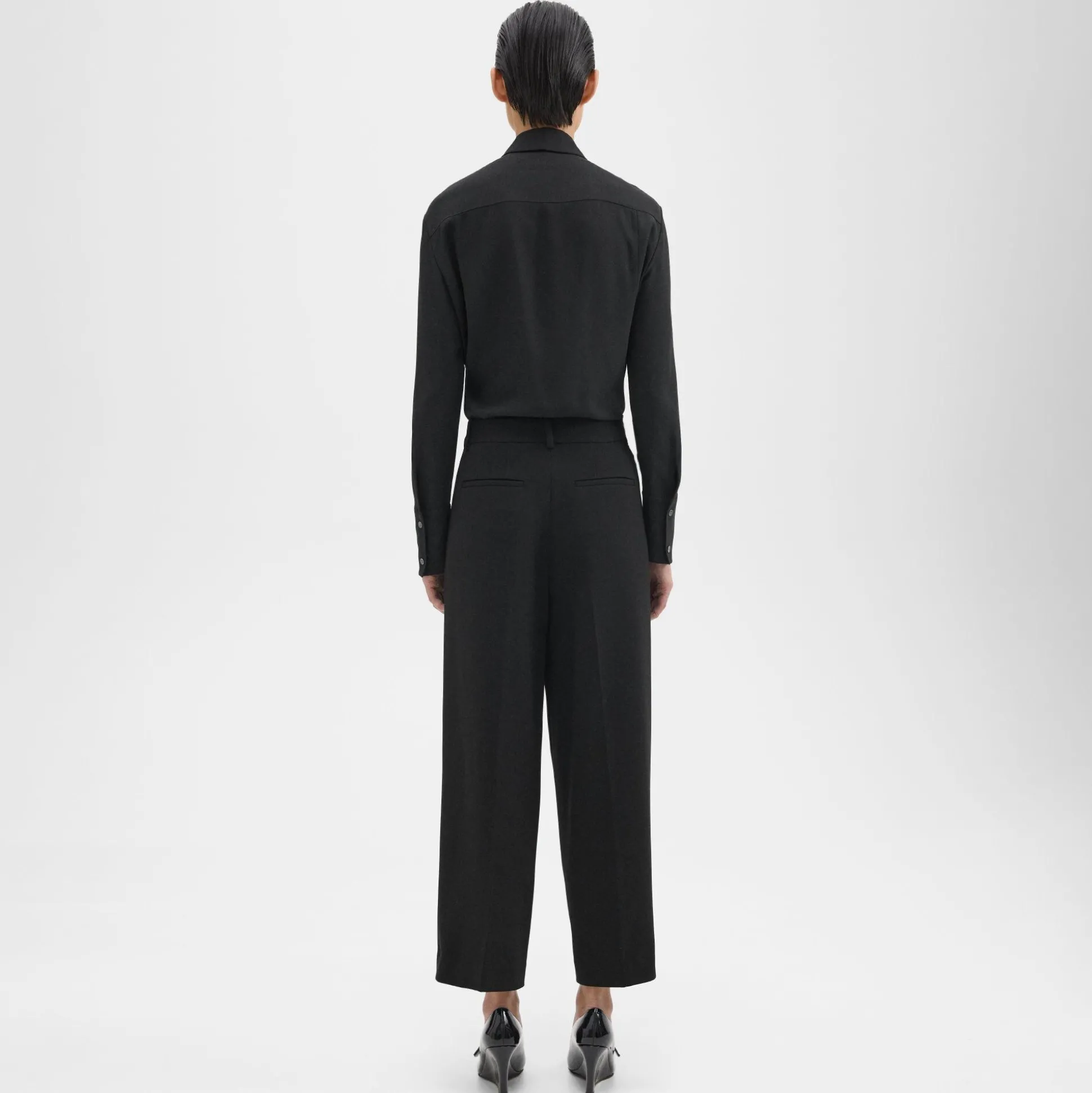Theory Relaxed Straight Pant In Admiral Crepe-Women Suits|Pants