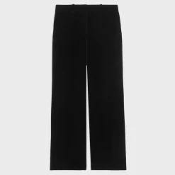 Theory Relaxed Straight Pant In Stretch Velvet-Women Suits|Pants
