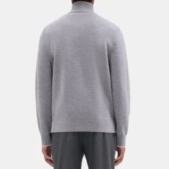 Theory Remi Zip Cardigan In Regal Wool-Men Sweaters + Cardigans