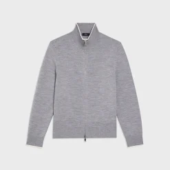 Theory Remi Zip Cardigan In Regal Wool-Men Sweaters + Cardigans