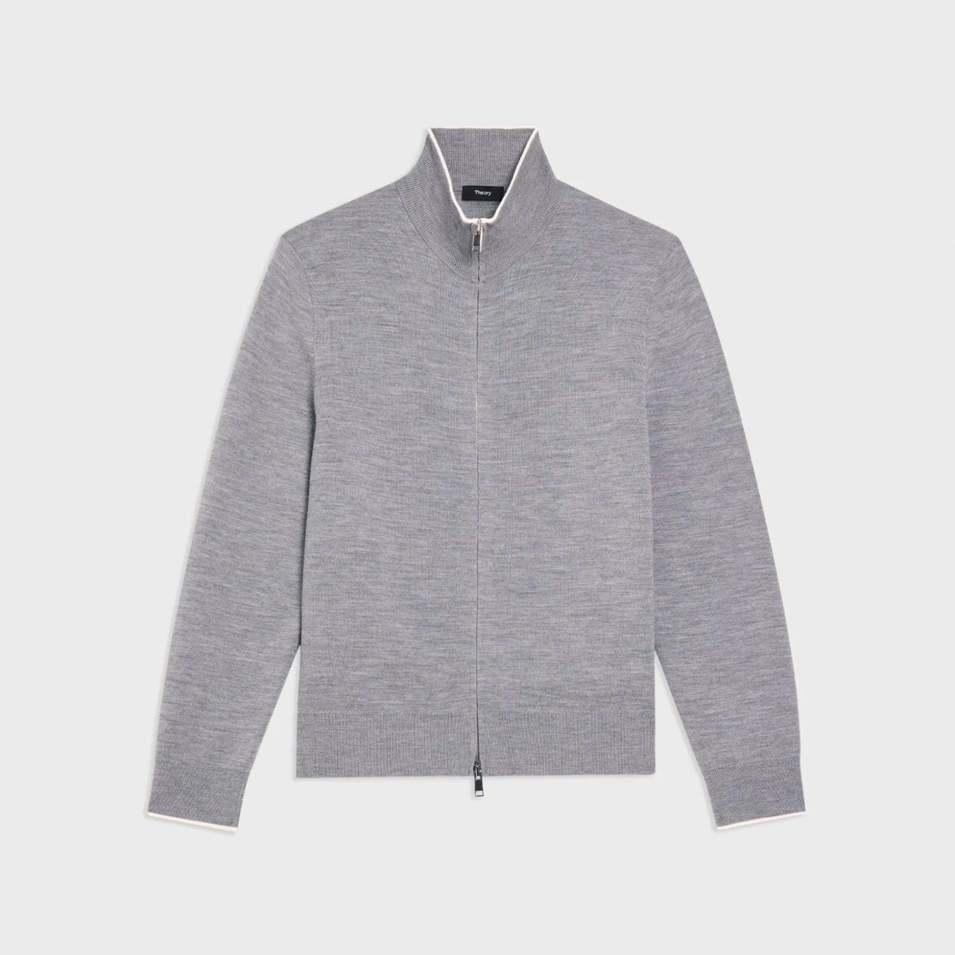 Theory Remi Zip Cardigan In Regal Wool-Men Sweaters + Cardigans