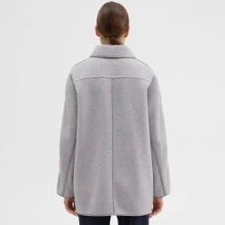 Theory Reversible Recycled Wool Car Coat-Women Outerwear