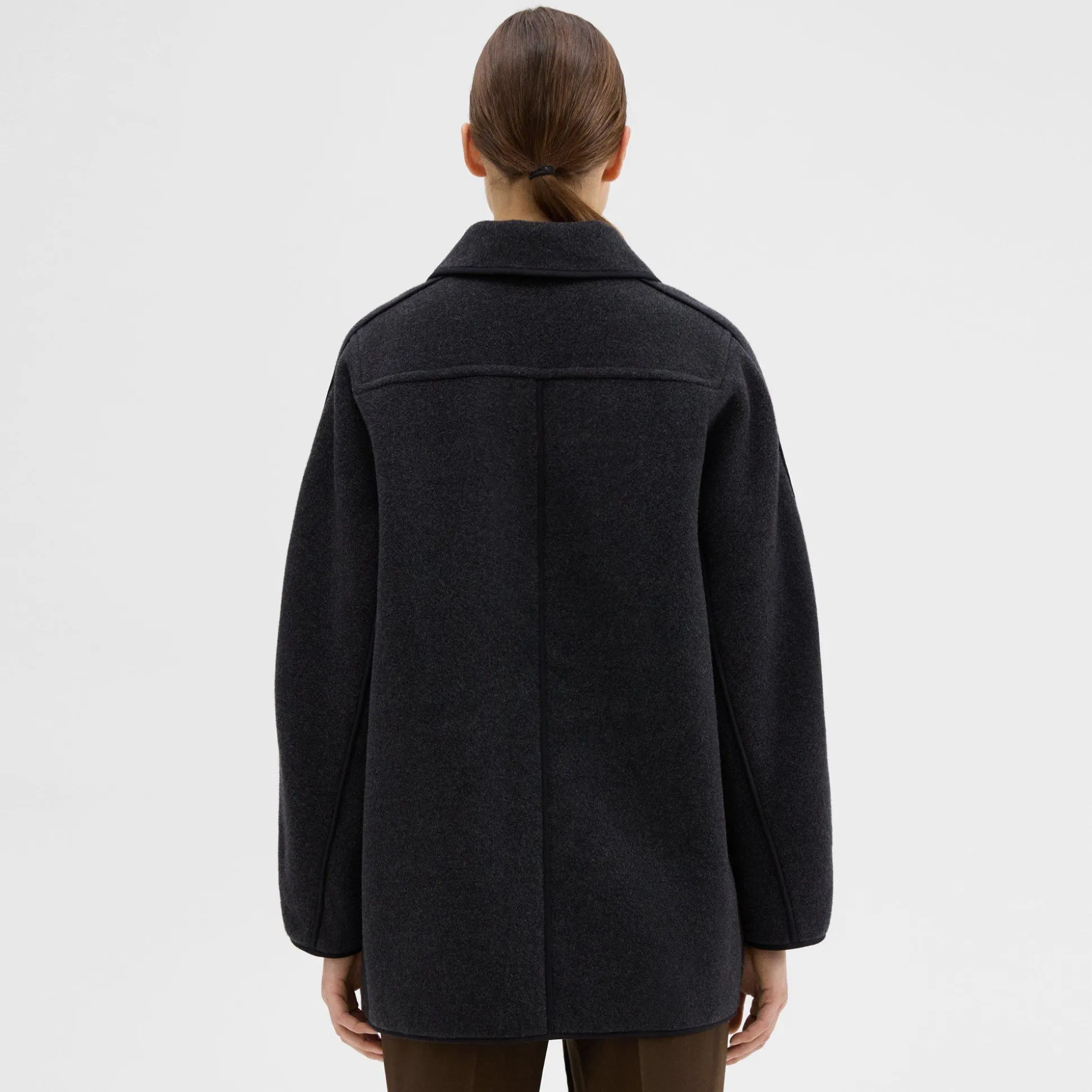 Theory Reversible Recycled Wool Car Coat-Women Outerwear