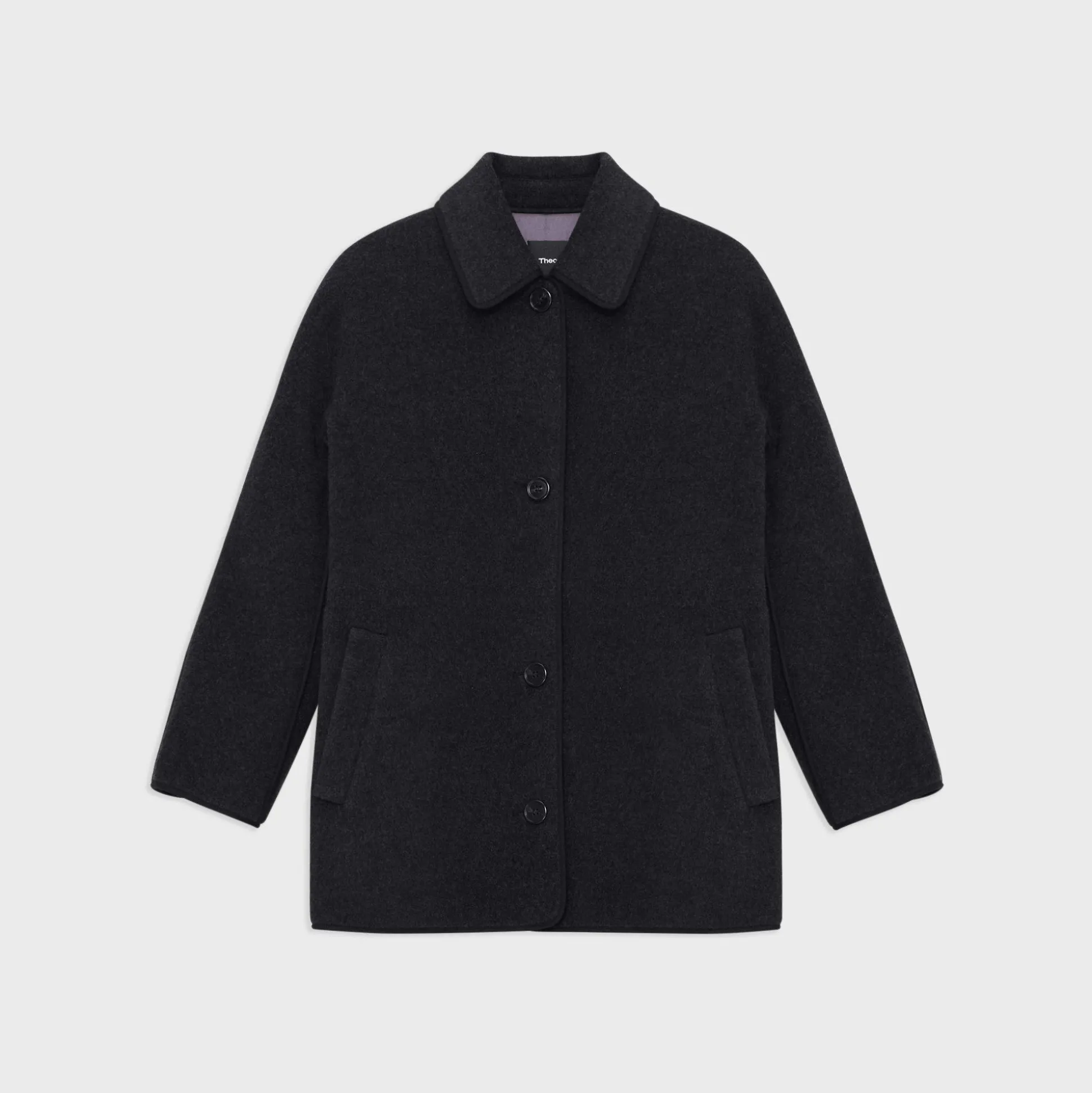 Theory Reversible Recycled Wool Car Coat-Women Outerwear