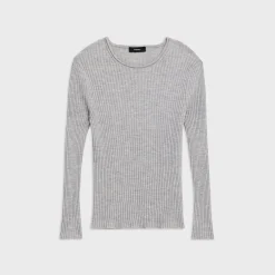 Theory Rib Knit Top In Regal Wool-Women Sweaters + Cardigans