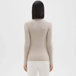 Theory Rib Knit V-Neck Cardigan In Regal Wool-Women Sweaters + Cardigans