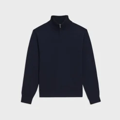 Theory Riland Quarter-Zip Sweater In Light Bilen-Men Sweaters + Cardigans