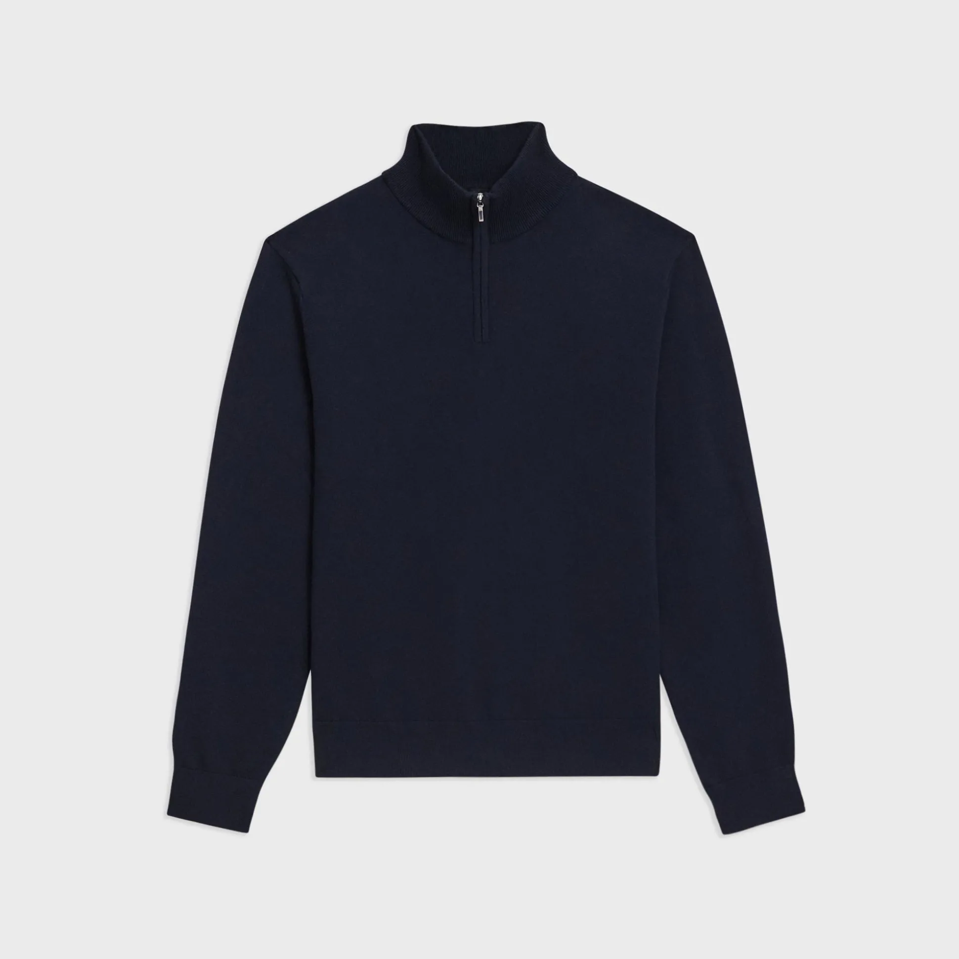 Theory Riland Quarter-Zip Sweater In Light Bilen-Men Sweaters + Cardigans