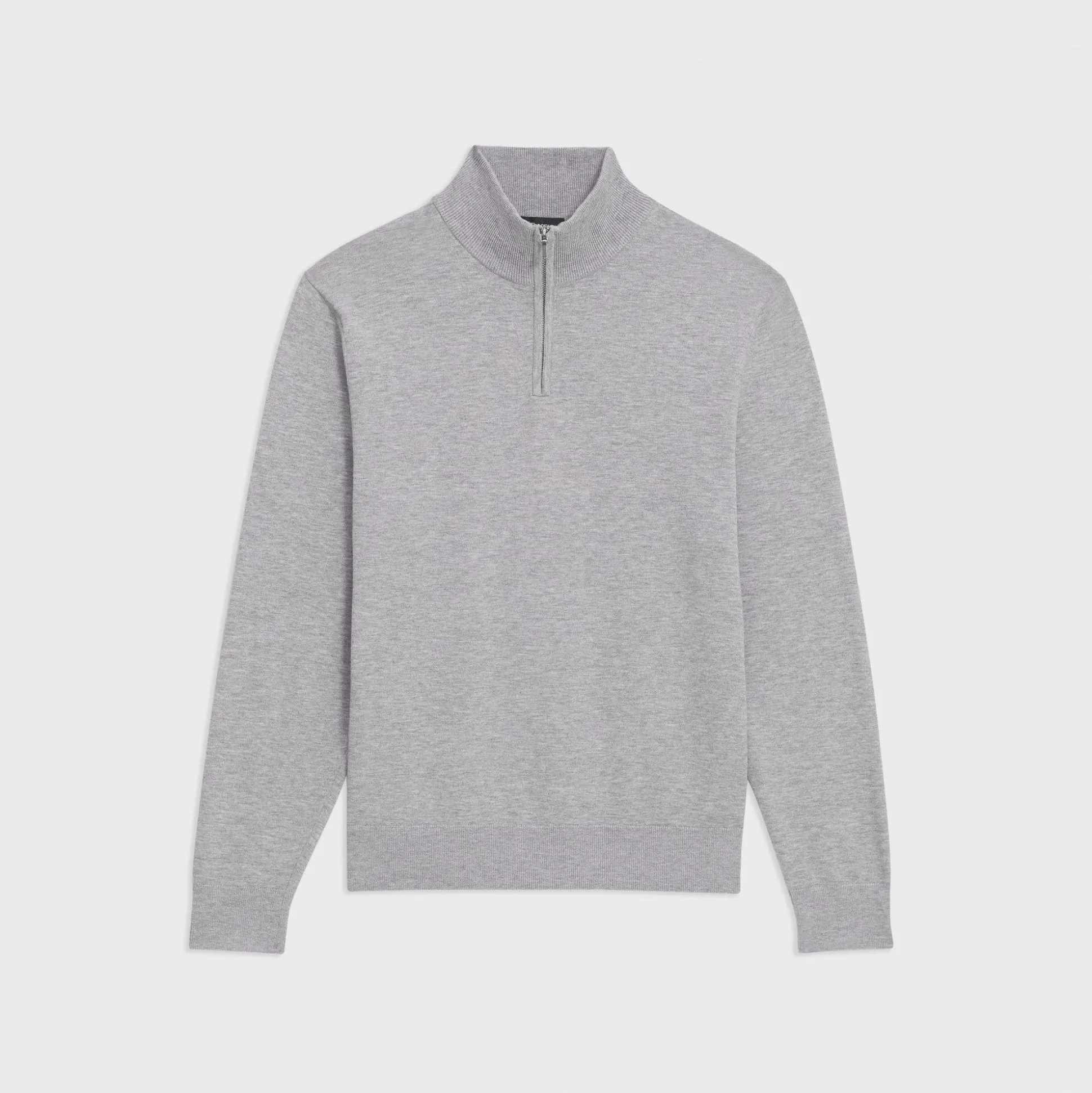 Theory Riland Quarter-Zip Sweater In Light Bilen-Men Sweaters + Cardigans