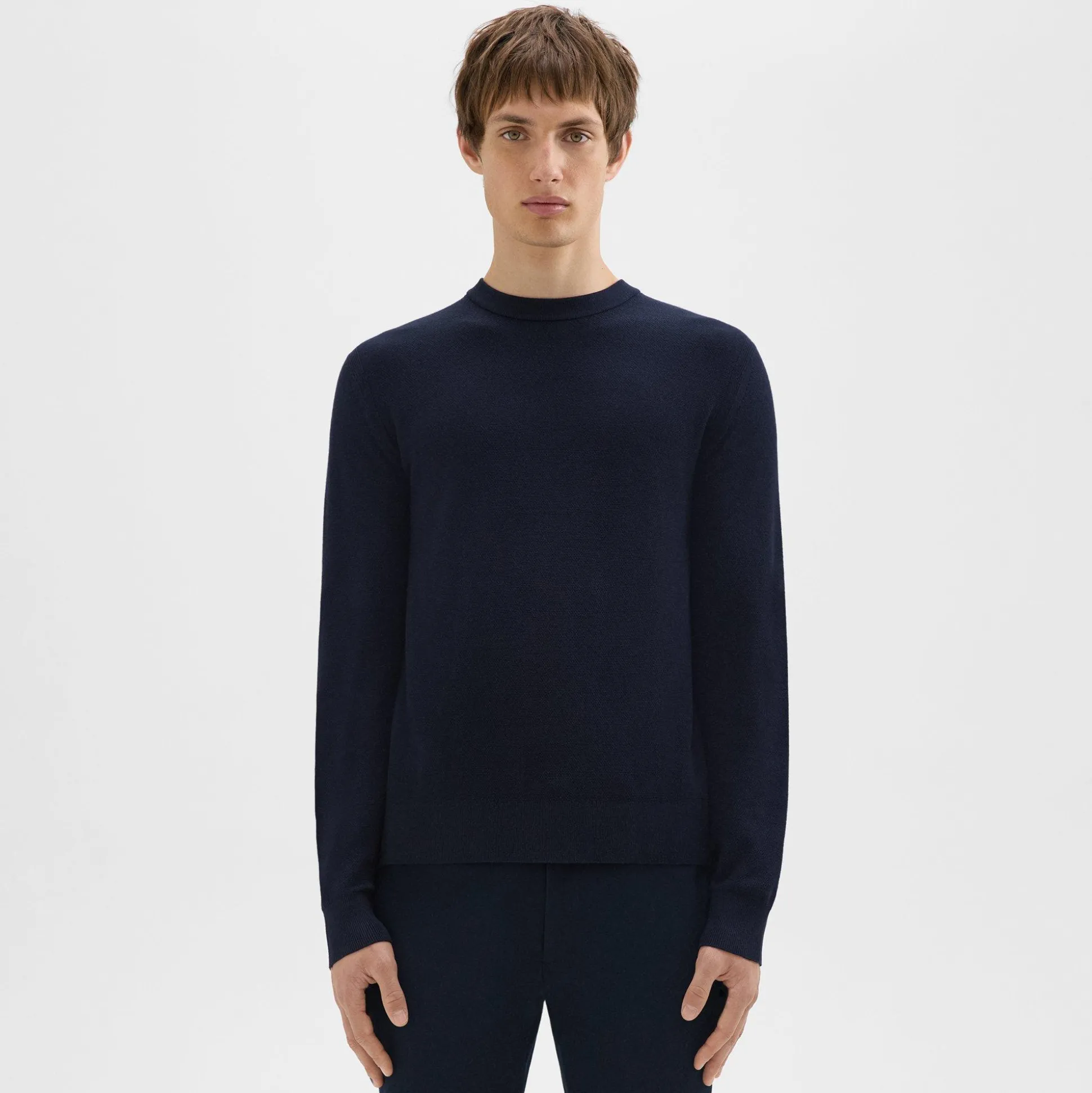 Theory Riland Sweater In Light Bilen-Men Sweaters + Cardigans