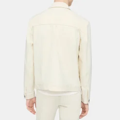 Theory River Trucker Jacket In Neoteric Twill-Men Outerwear|Blazers + Jackets