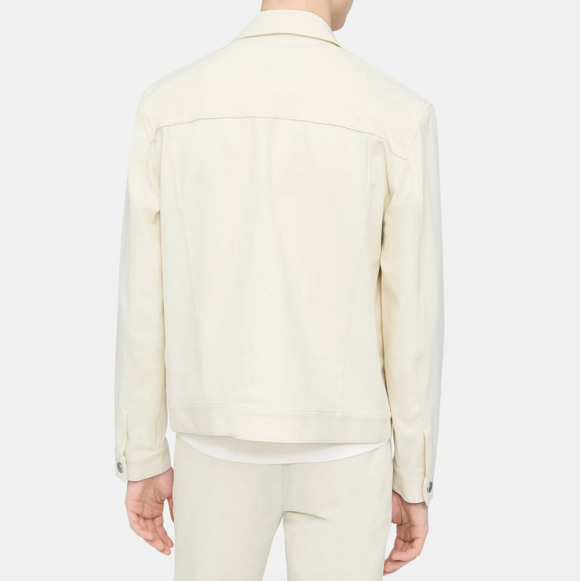 Theory River Trucker Jacket In Neoteric Twill-Men Outerwear|Blazers + Jackets