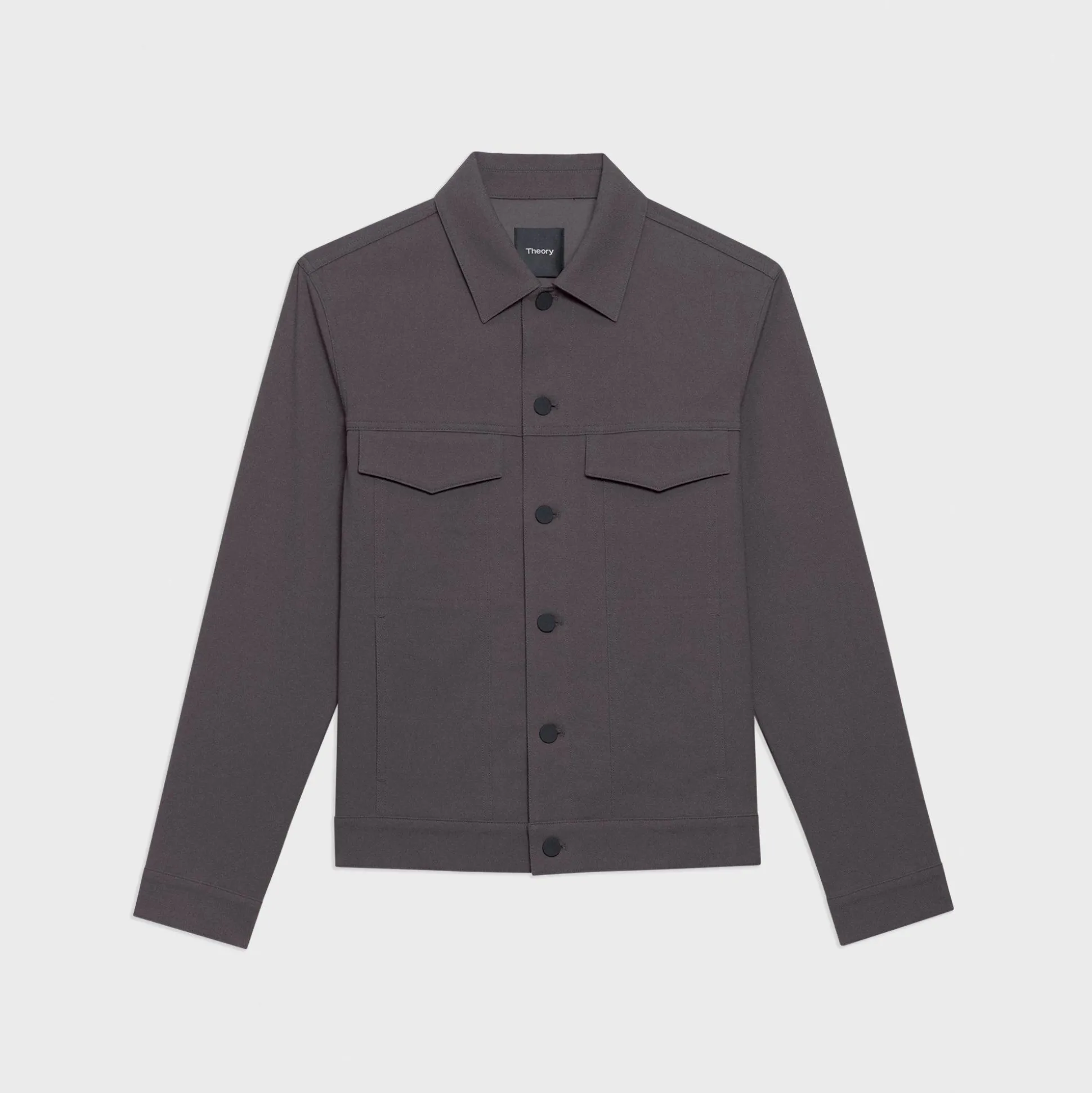 Theory River Trucker Jacket In Neoteric Twill-Men Outerwear|Blazers + Jackets