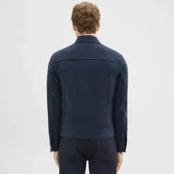Theory River Trucker Jacket In Neoteric Twill-Men Outerwear|Blazers + Jackets