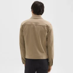 Theory River Trucker Jacket In Neoteric Twill-Men Outerwear|Blazers + Jackets