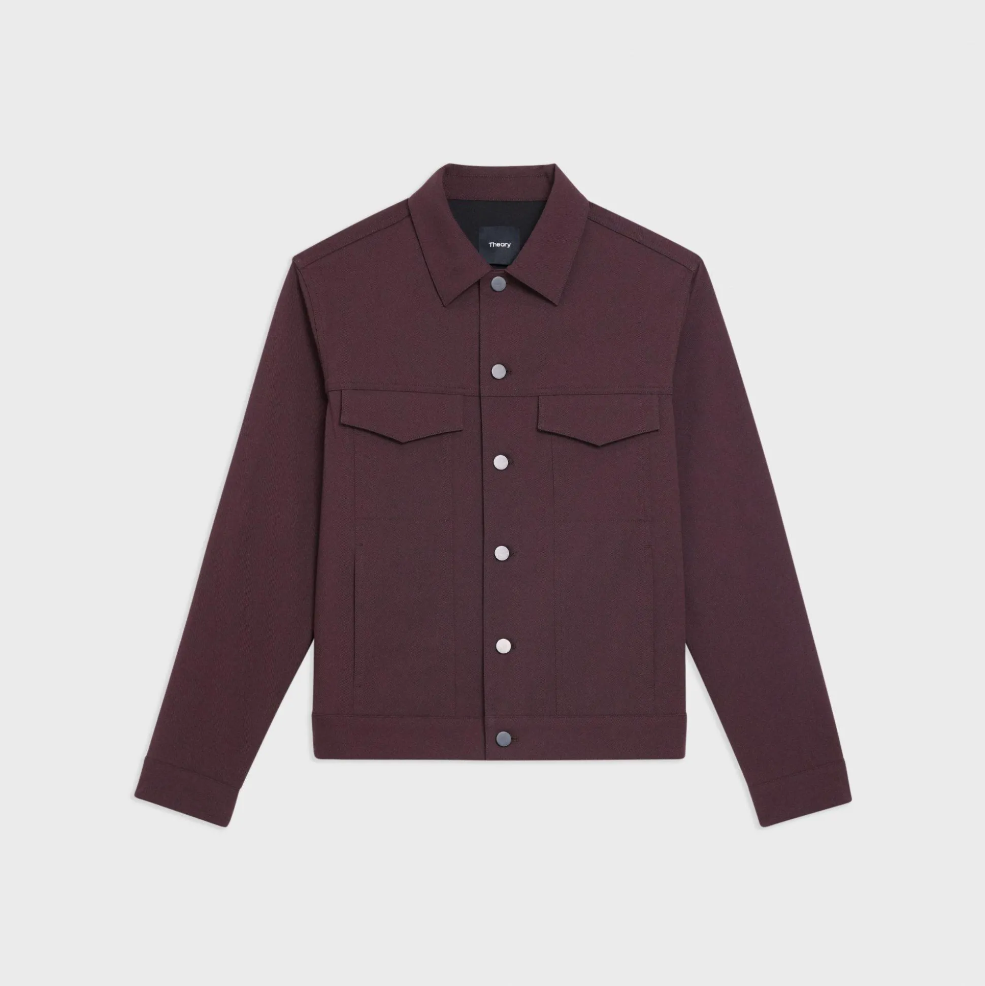 Theory River Trucker Jacket In Neoteric Twill-Men Outerwear|Blazers + Jackets