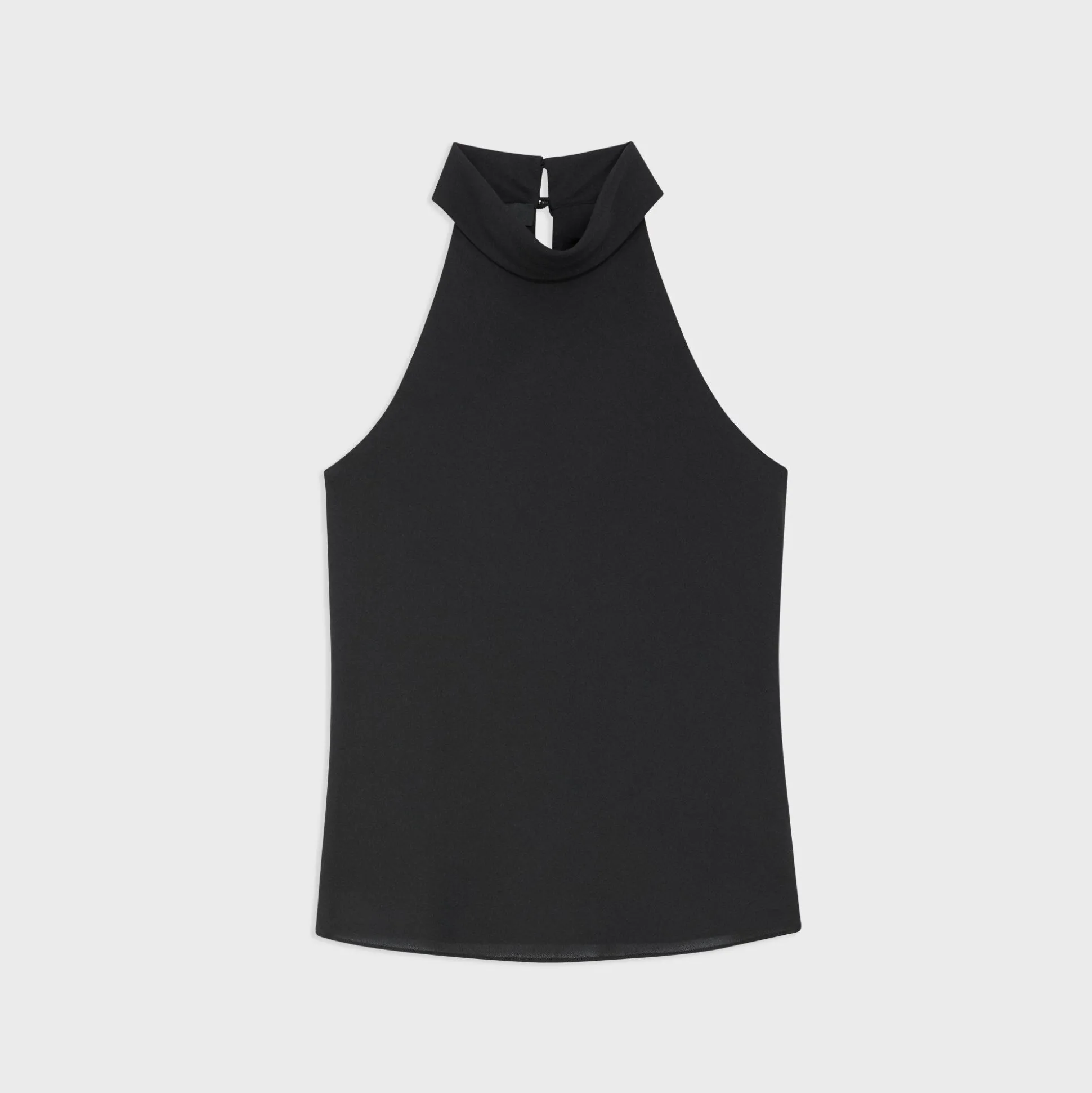 Theory Roll Neck Halter Top In Recycled Georgette-Women Tops