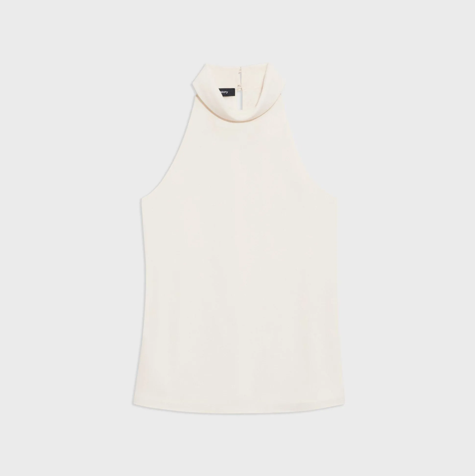 Theory Roll Neck Halter Top In Recycled Georgette-Women Tops