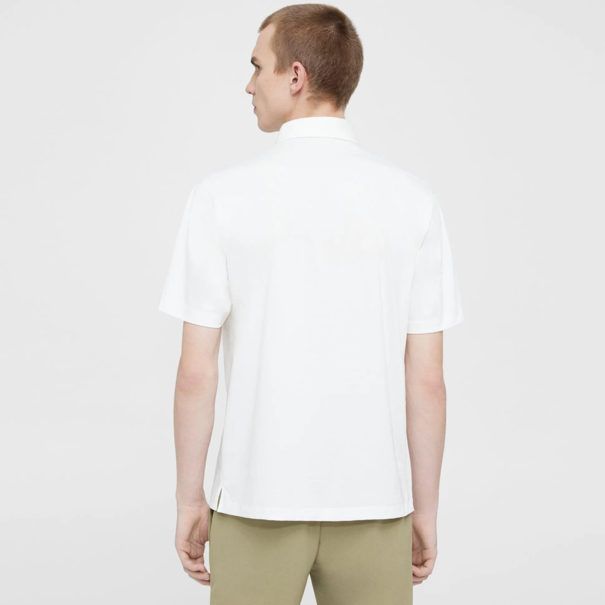 Theory Ronan Polo Shirt In Structure Knit-Men T-shirts + Polos