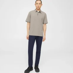 Theory Ryder Short-Sleeve Polo In Waffle Knit-Men T-shirts + Polos