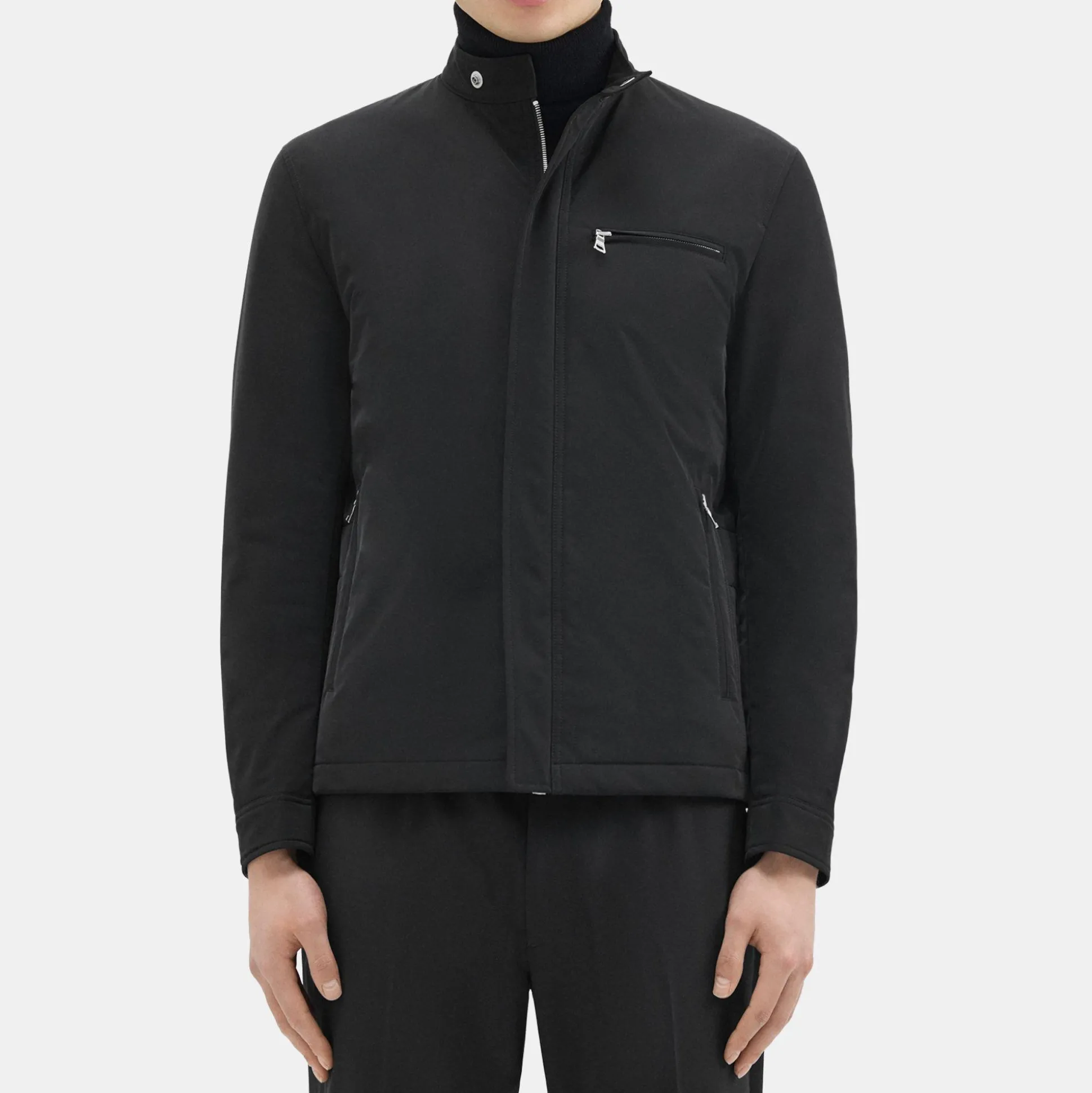 Theory Rylen Racer Jacket In Foundation Twill-Men Outerwear|Blazers + Jackets