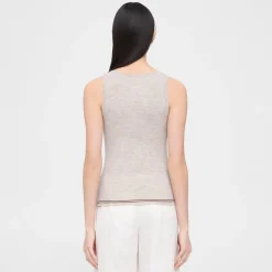 Theory Scoop Neck Sweater Shell In Regal Wool-Women Sweaters + Cardigans