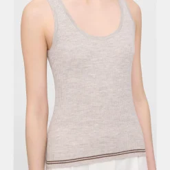 Theory Scoop Neck Sweater Shell In Regal Wool-Women Sweaters + Cardigans