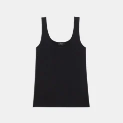 Theory Scoop Neck Tank In Stretch Cotton-Women T-Shirts