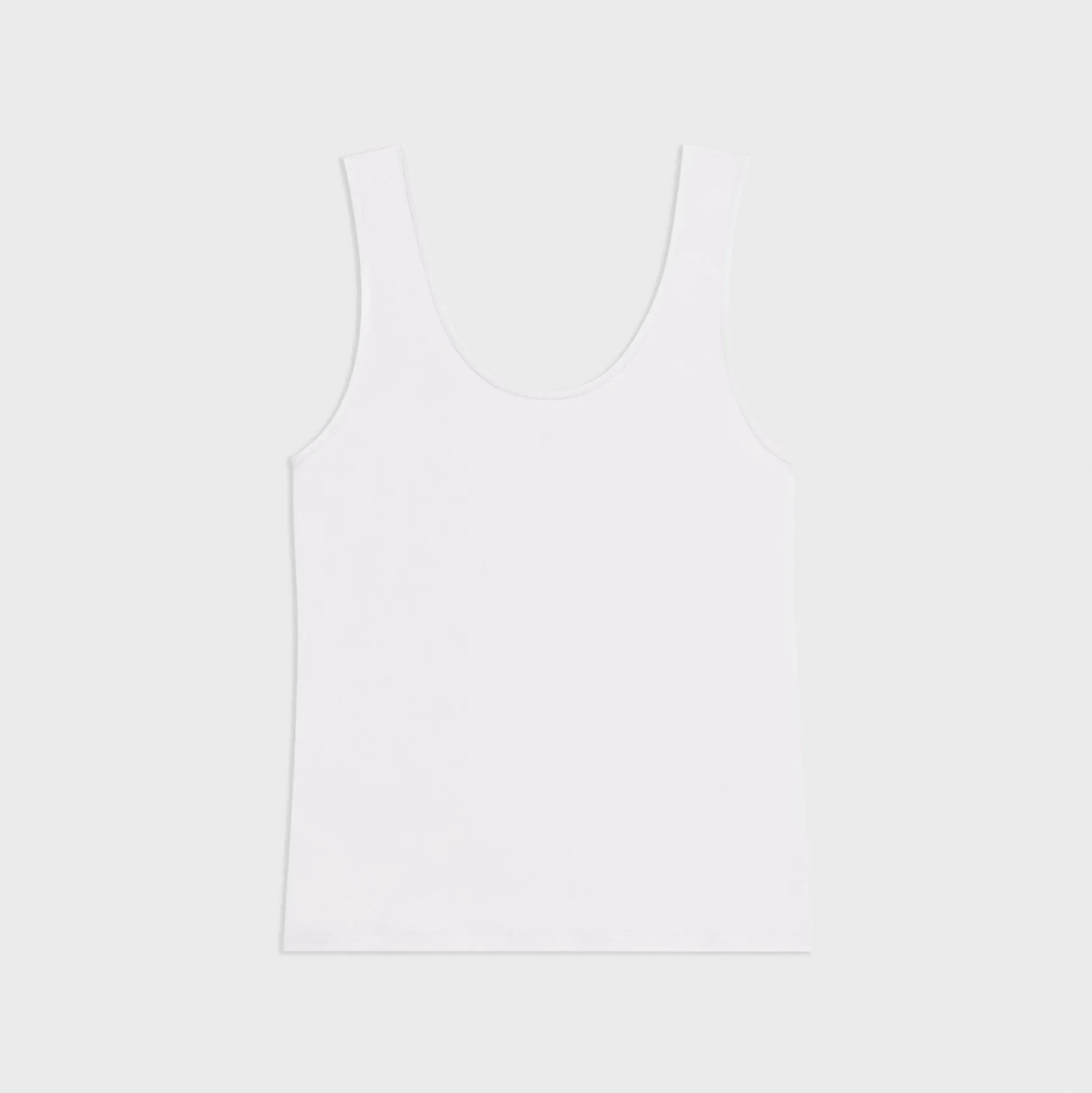 Theory Scoop Neck Tank Top In Rib Knit Viscose-Women T-Shirts